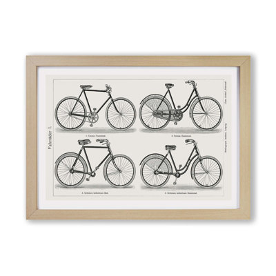 Types Of Bicycles - Single Picture Frame Painting