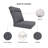 24.5 x 27 inch Outdoor Cushion For High Back Chair, 6 inch Thick Outdoor Replacement Cushion, Adirondack Chair Cushion Set-328312068