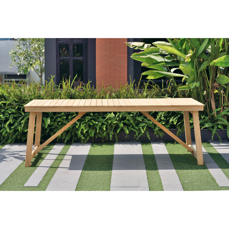 Anautica 6 - Person Wood Patio Dining Set with Rectangular Table