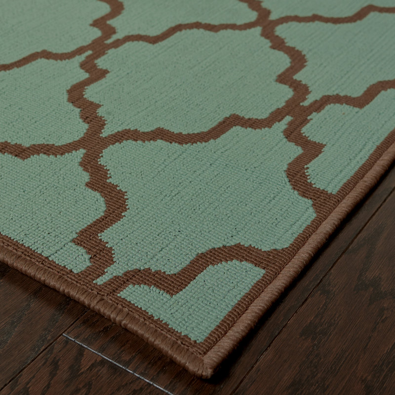 Cardae Geometric Indoor / Outdoor Rug, Rectangle 8'6" x 13'