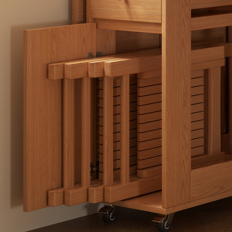 Table de salle à manger pliable de 60,24 po avec 4 chaises, en bois massif et sans assemblage pour les maisons modernes