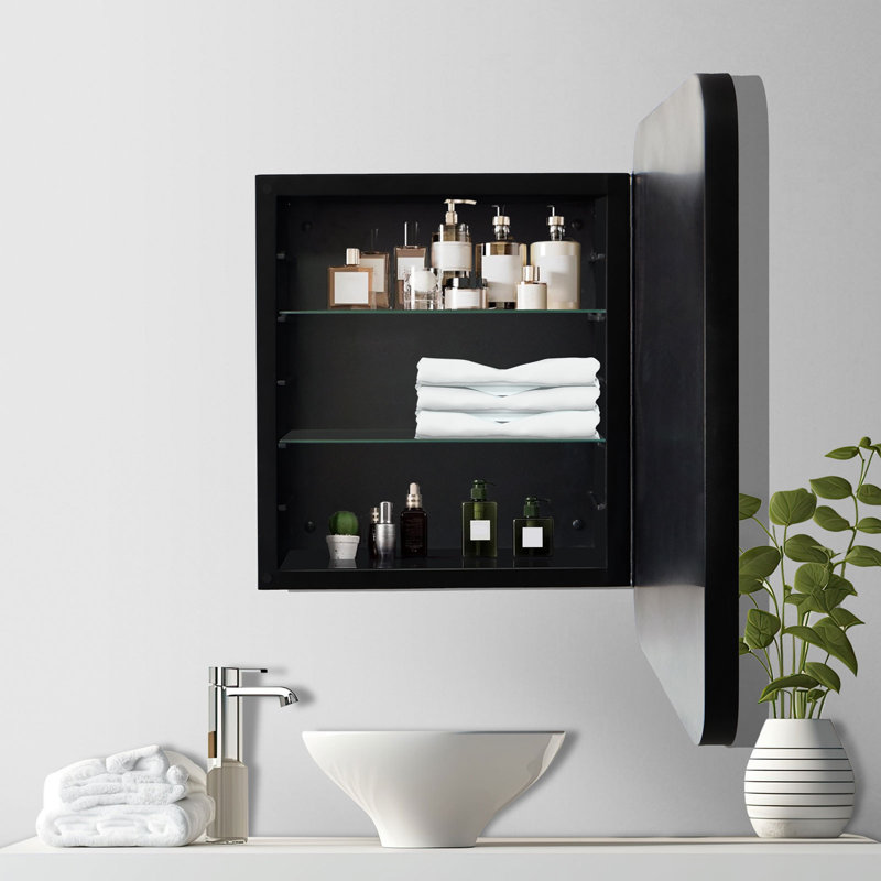 Armoire à pharmacie encadrée avec miroir et 3 tablettes l 27,95 po H 22,44 po suédois