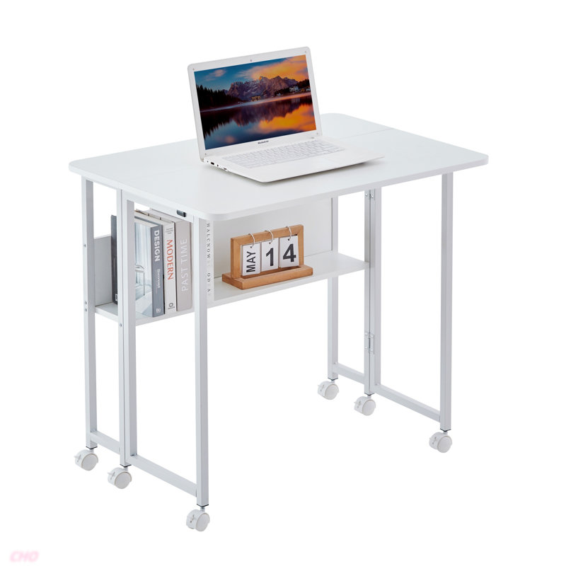 Folding Desk Small Foldable Desk For Small Space, 31.5 Inches Writing Computer Desk In Study, Home Office Foldable Office Desk For Bedroom 80*58