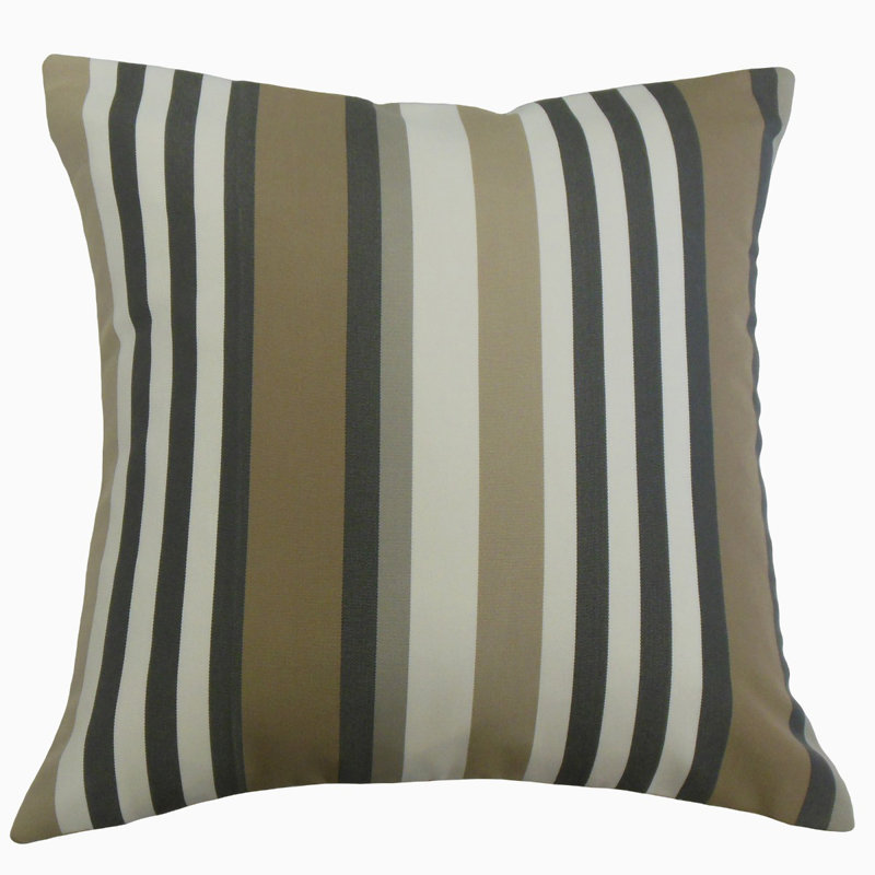Coussin Tamber, 20 po x 20 po, Coussin décoratif, Bourgogne / crème / gris