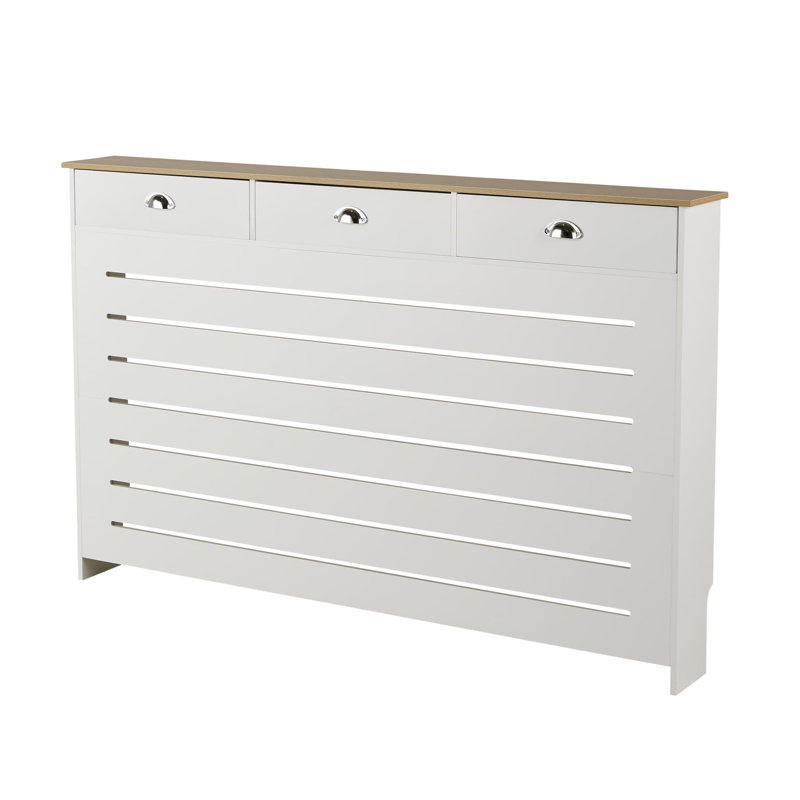 Batley Drawer Radiator Cover, 3 Drawer - 150cm W, White