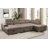 Narender 127.5''  U Shape Firm Sectional Sleeper Sofa Flared Arms Sectional Sofa with Pull Out Bed ,Adjustable Headrest and Ottoman-192115053