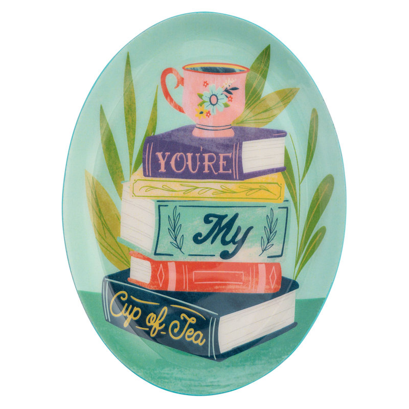 Enamel Trays  Oval Books, Books, Teal/Green/Pink/Yellow/Orange/Purple