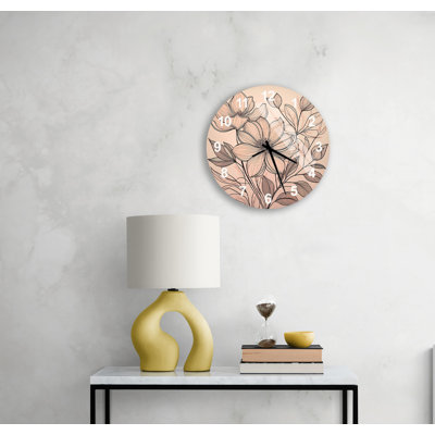 Horloge murale silencieuse en verre trempé délicat