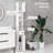 Tall Bathroom Storage Cabinet, Narrow Toilet Paper Cabinet with Open Shelves, 2 Door Cabinets
