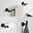3-Pieces Bathroom Hardware Accessories Set - Towel Bar, Toilet Paper Holder, Robe Towel Hooks-124898171