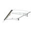 Auvent de 34 po de profondeur pour fenêtre de porte en polycarbonate et aluminium modernes 47 po x 34 po