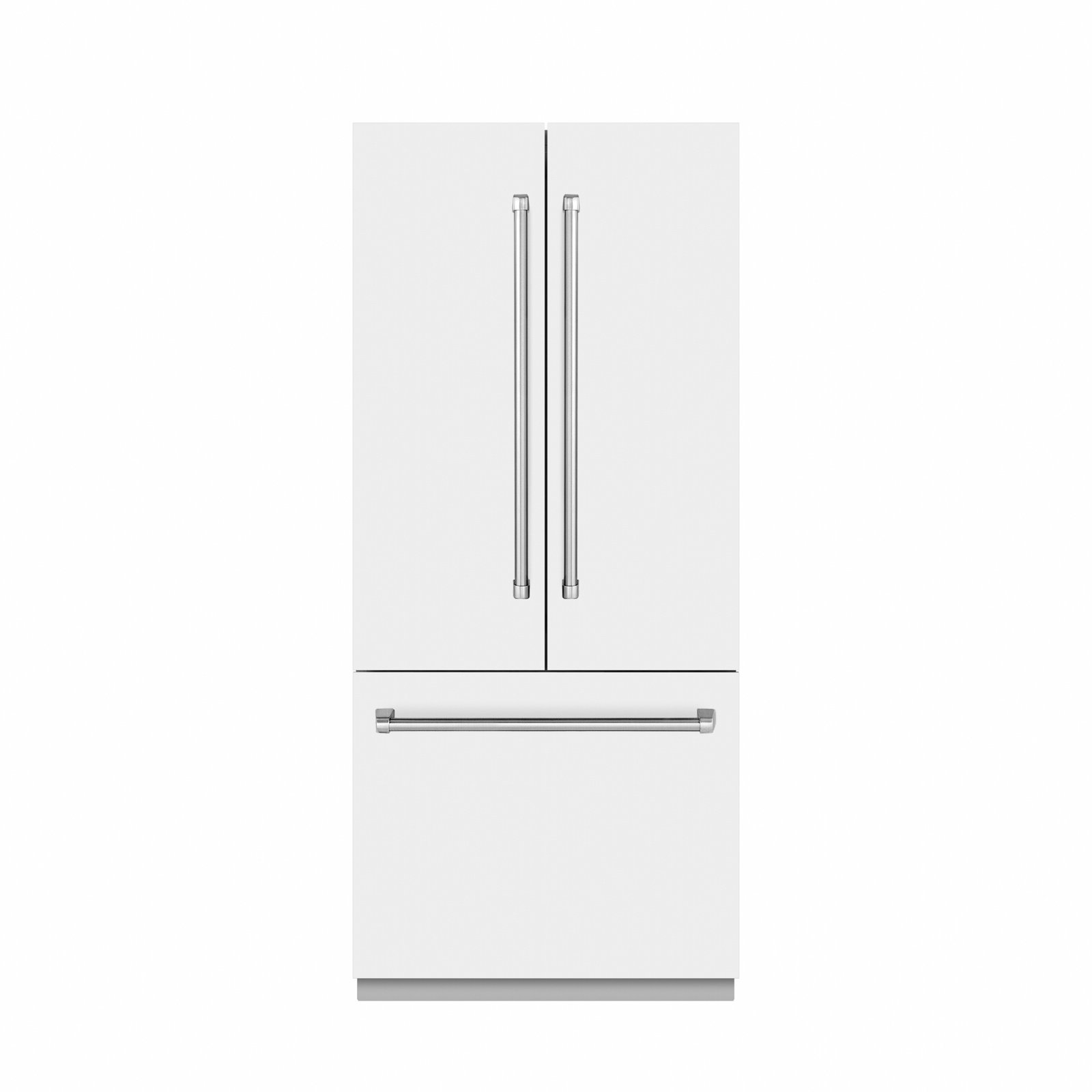 ZLINE 36 in. 19.6 cu. ft. French Door Built-In Bottom Freezer Refrigerator with Water Dispenser and Ice Maker in with Graphite Gray Interior | Fridge.com