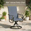 Ensemble de 2 chaises de patio pivotantes pour l'extérieur, avec dossier haut et structure en métal robuste, toutes saisons-1706044143