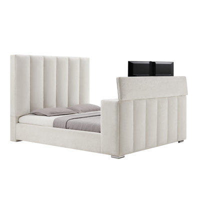 Crema Bed With Tv Lift And Fireplace