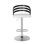 Modern Wood Back Adjustable Swivel Bar Stool With Cushion, White