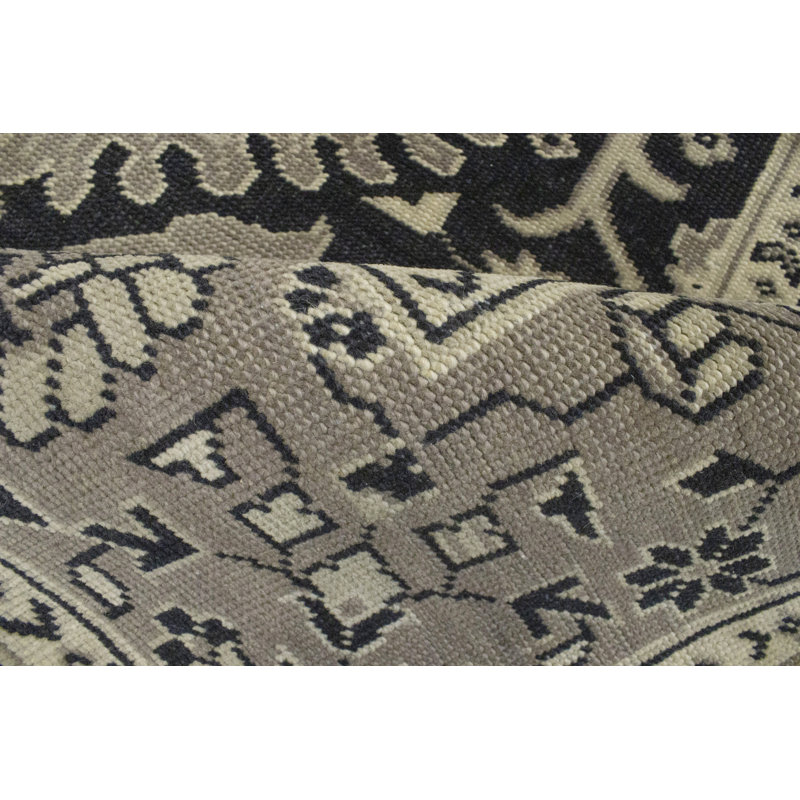 Tapis oriental gris anthracite / crème 9 x 12