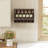 Wall-Mounted Wine Rack Solid Wood Bottle Rack Wine Storage with Stemware Holder-1892675039