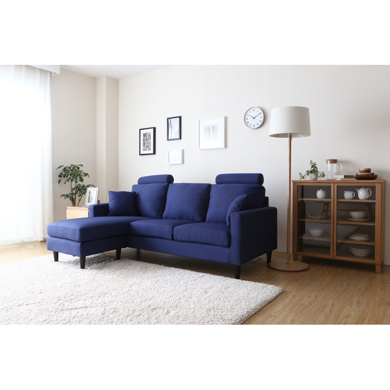 Canapé et chaise longue réversible de 75,9 po Sears, Bleu
