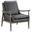 Fauteuil d'appoint en cuir véritable Caigan Abbyton