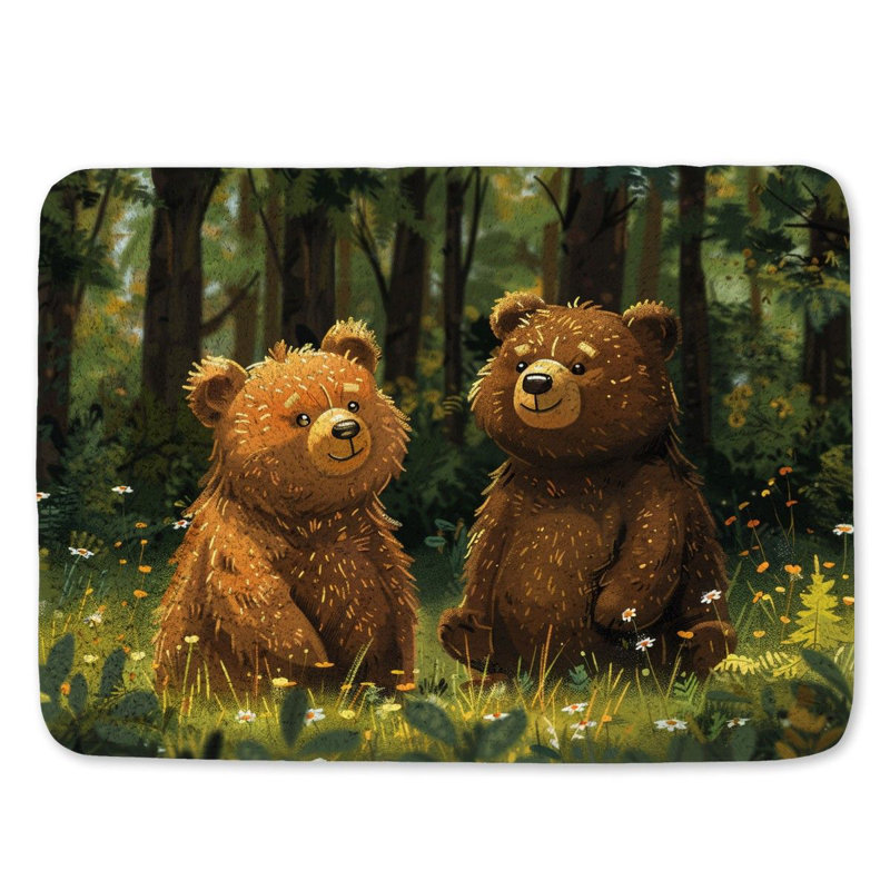 Tapis de bain Bears Wildlife, L 17 po x L 24 po
