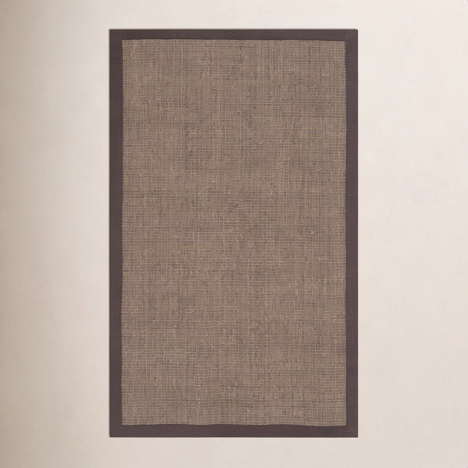 Brown Hand-Woven Jute Rug, Rectangle 2'6" x 4'