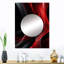 «Aaisha Red Black Contemplative Abstraction V - Waves», miroir mural décoratif-784438025