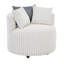 Fauteuil d'appoint rembourré en velours côtelé moelleux avec roulettes pour un mouvement sans effort et une assise confortable
