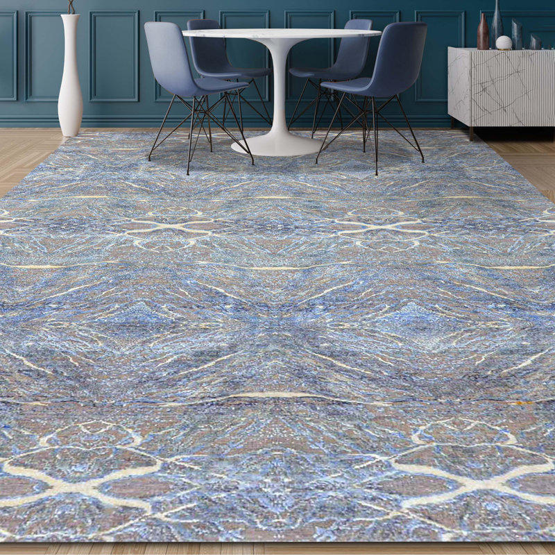Ikat Area Rug, Rectangle 6' x 9'