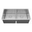 Évier de cuisine à double cuve égale en acier inoxydable encastrable 33 po x 18 po Karran Fusion
