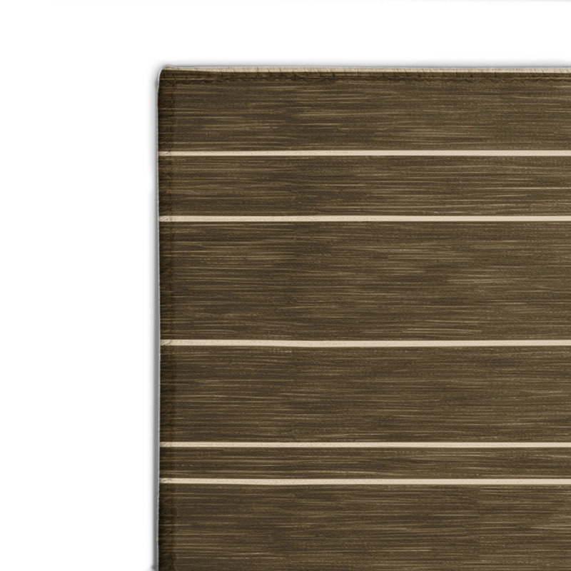 HorizontalStripes Brown Indoor and Outdoor Area Rug, Rectangle 2' x 3'