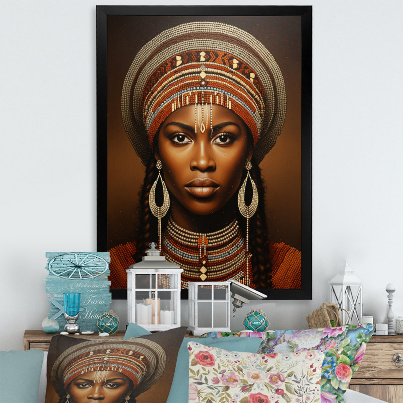 Syan World Cultures Samburou Beauté III, Cadre photo noir simple, H 32 po x l 16 po x P 1 po