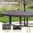Patio Aluminum Round Dining Table With Umbrella Hole For 6 Person-1019856210