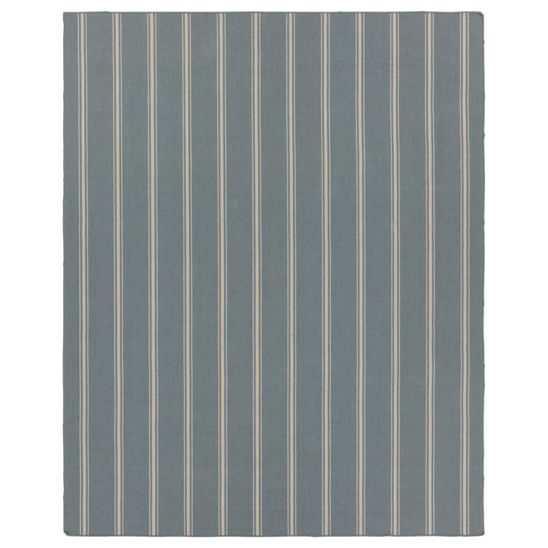 Striped Area Rug in Gray/Beige, Runner 3' x 8'