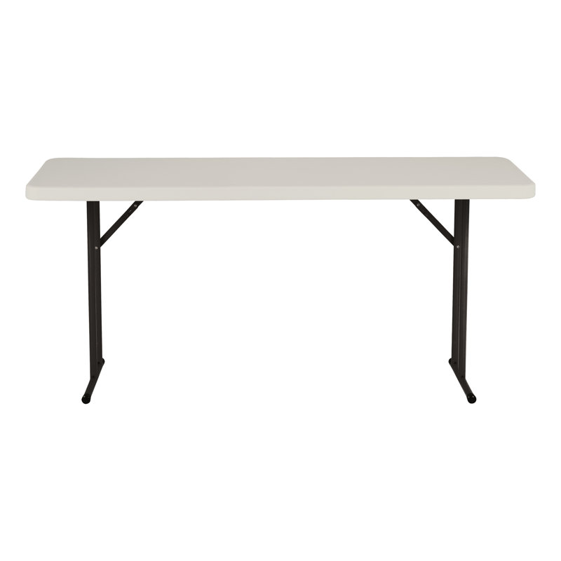 Gray 5 ft Rectangular Indoor Outdoor Folding Table
