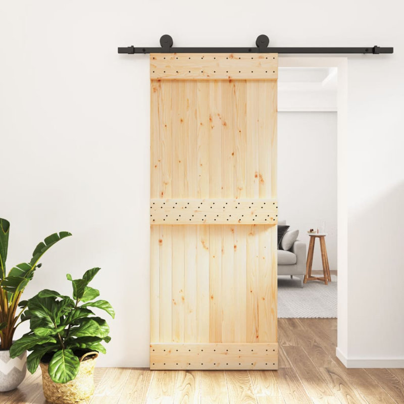 Porte coulissante avec quincaillerie Vidaxl, 33,5 po x 82,7 po