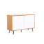 Console de rangement brun clair et blanc