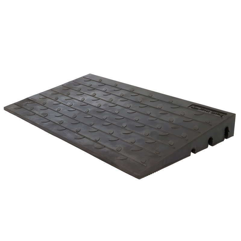 Silver Spring Maximum Riser, Solid Rubber 3 Channel Threshold Ramp, Black, 5" H x 24" L x 2" W