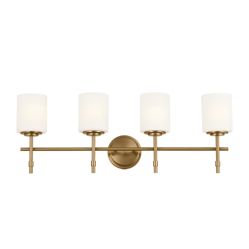 Luminaire de salle de bain, Laiton naturel brossé, 4