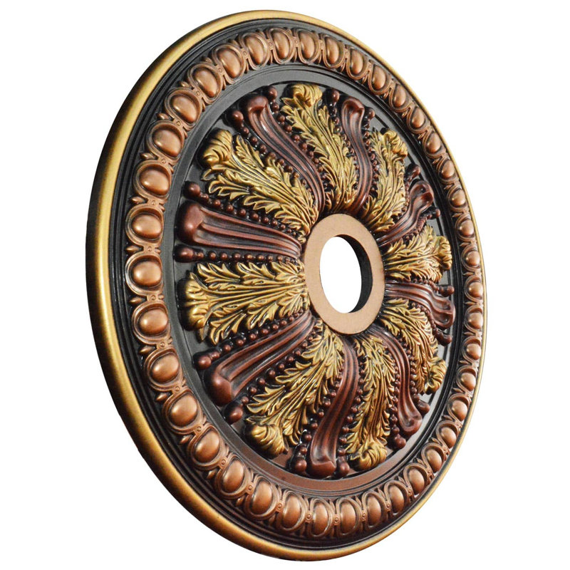 Sunshine Illusion II 27" D Polyurethane Hand Painted Ceiling Medallion