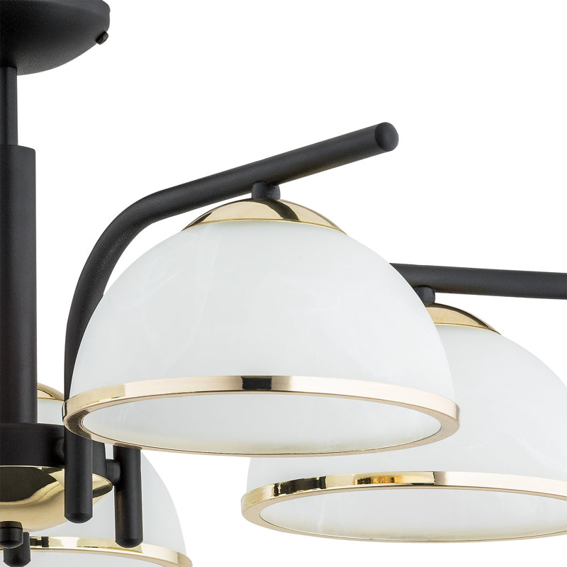 Diaz 5 - Light Shaded Chandelier, Gold