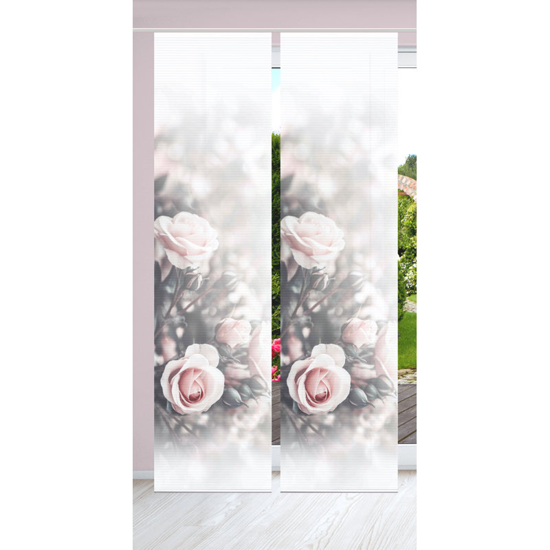 Semi Sheer Sliding Panel Pair