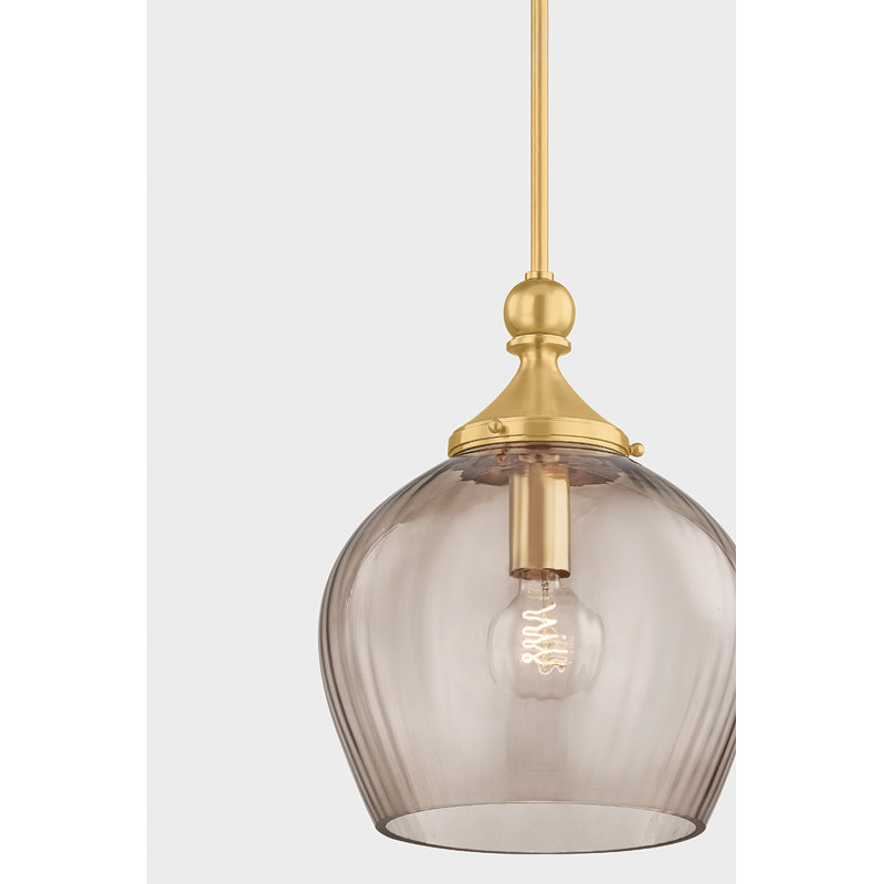 Chatton Pendant in Aged Brass, 15 W, 15.5" H x 12" W x 12" D