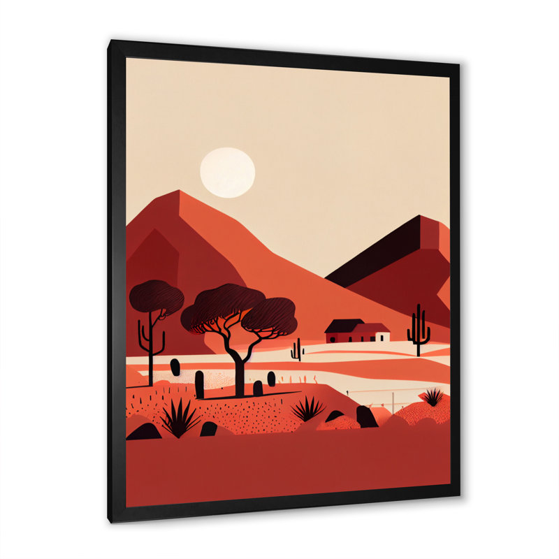 «Yeal Full Moon over Terra Cotta Mountains I», reproduction sur toile, L 12 po x H 20 po, Cadre photo noir