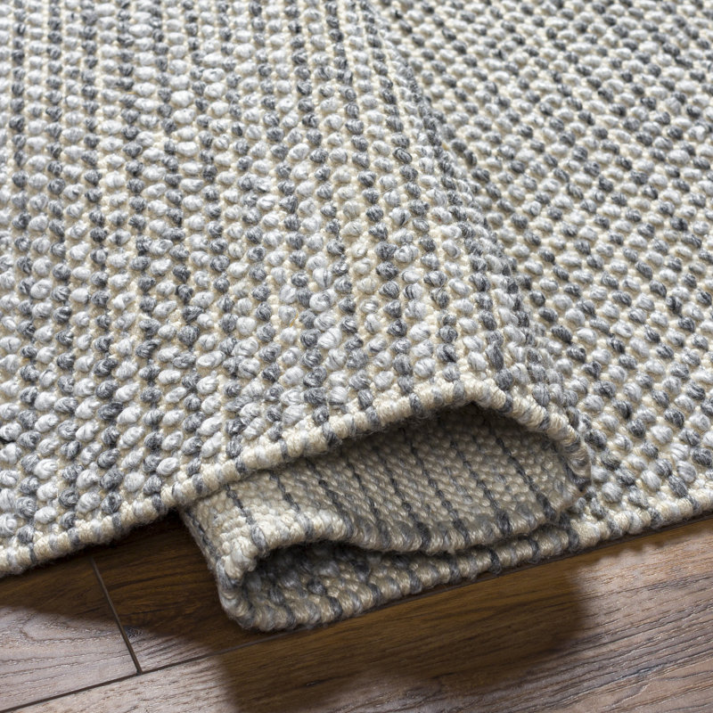 Striped Area Rug, Rectangle 12' x 15', Gray
