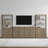 Cesiro 6-Tier Bookcase With 2 Fluted Doors And Adjustable Shelves-716303383