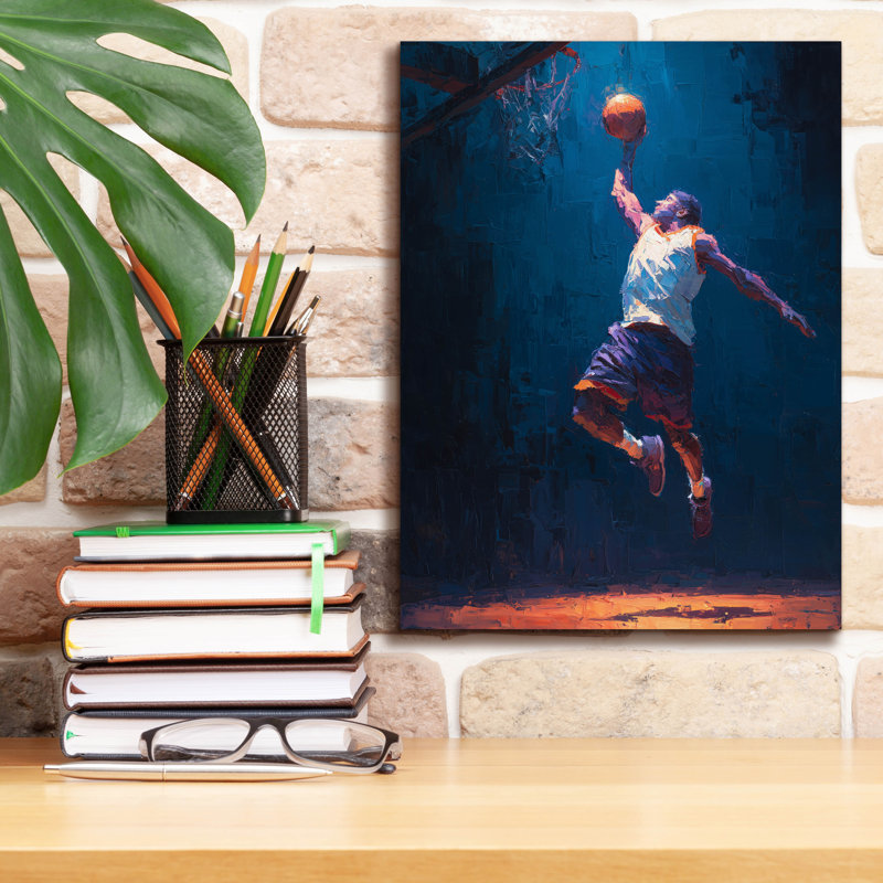 Toile épique Graffiti «Basketball Legend 3» par Ann Klee, 12 po x 16 po, H 16 po x l 12 po