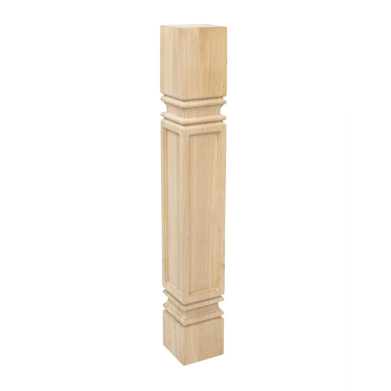 Pieds Bobbi-Don Mission Plain Island, H 35,25 po x l 5 po x P 5 po, Bois franc