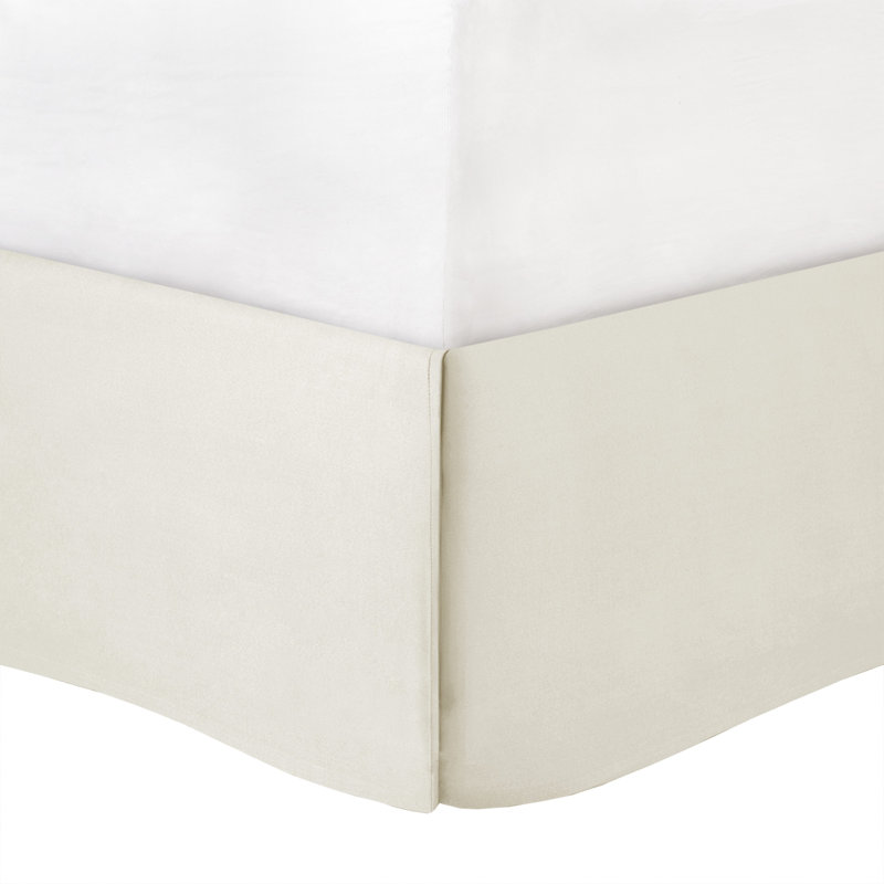 Ensemble d'édredon touffeté 7 pièces Laurel, Ivoire, Édredon pour très grand lit + 1 jupe de lit + 2 