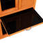 Cage à lapin orange avec intérieur spacieux - plateaux amovibles et pratiques amovibles, toit imperméable et roulant offrant un abri pour animaux spacieux et adapté à la protection de plusieurs petits animaux