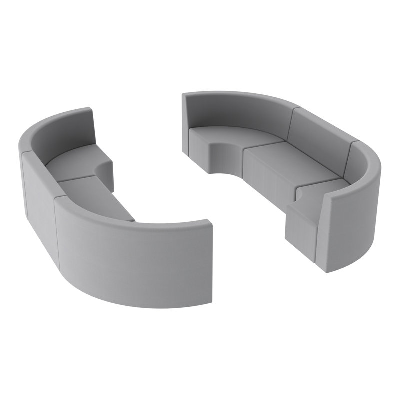 Ensemble de 6 chaises à dossier haut Pro Series, hauteur de 12 po, 36.75" H x 108" W x 36" D, Gris